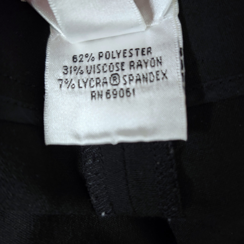Women's Talbots Black Petite Wide Leg Dressy Capris Pants Size 4 - Picture 5 of 5